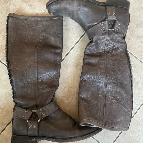 Frye Phillip Harness Tall Knee High Boots size 7.5 - Picture 3 of 7